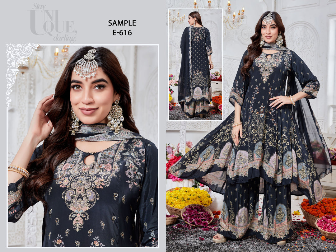 DUPATTA SET-A Line Pure Crape