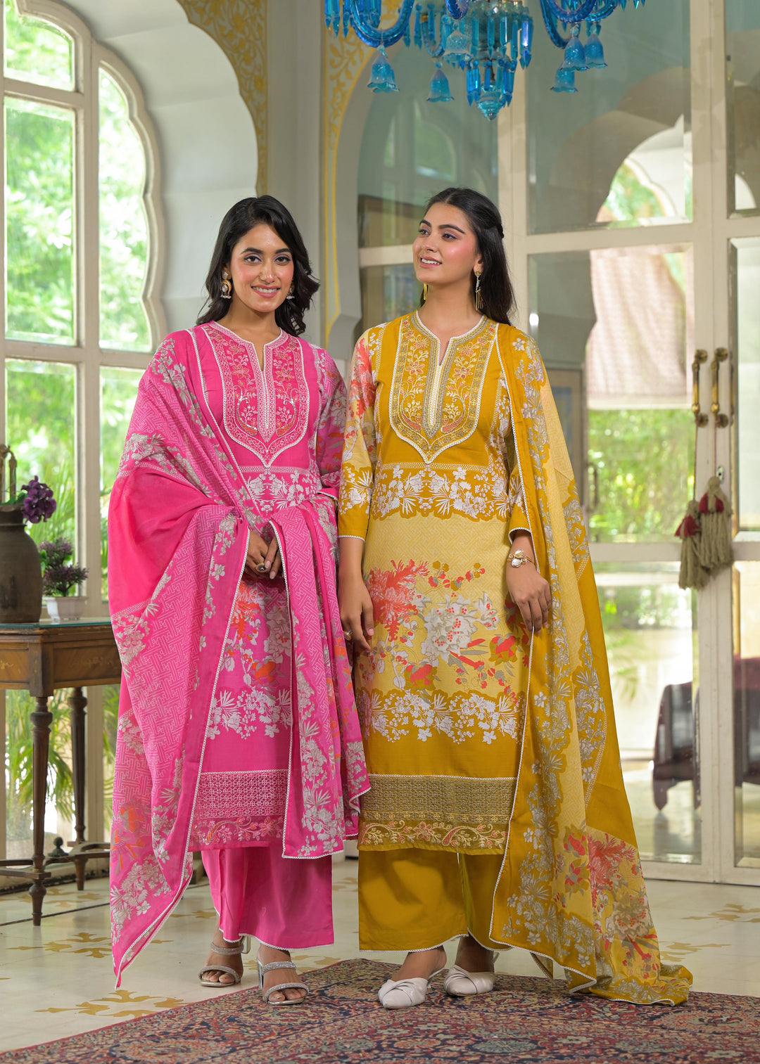 DUPATTA SET-Straight Pure Cotton
