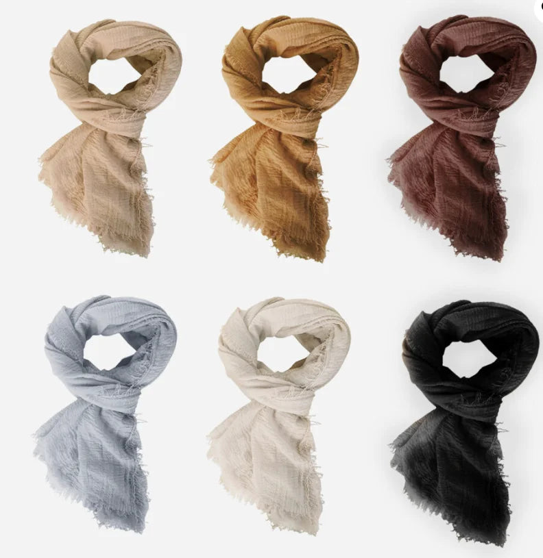 SCARF SOLID PLAIN SELFIE