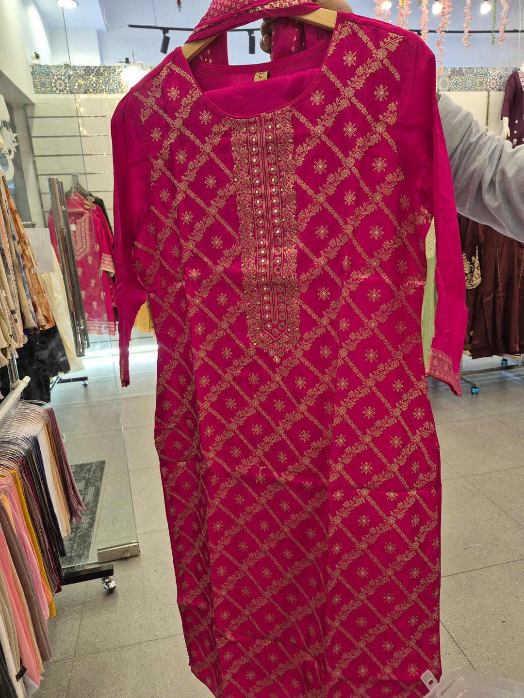 DUPATTA SET MAGENTA