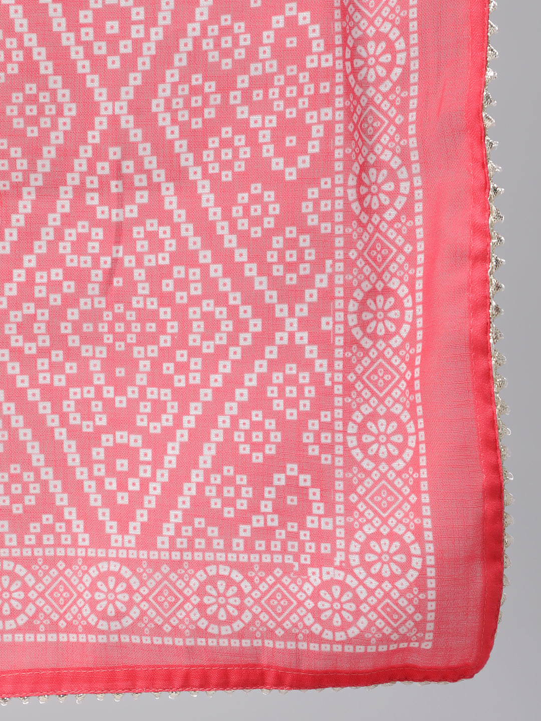 DUPATTA SET - Pink & White Floral Printed Straight Kurta & Pant with Dupatta Set