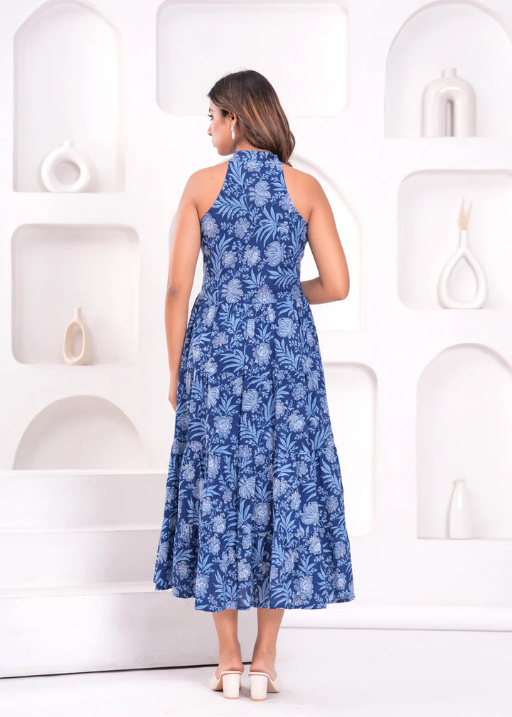 DRESS-Cotton Floral Printed