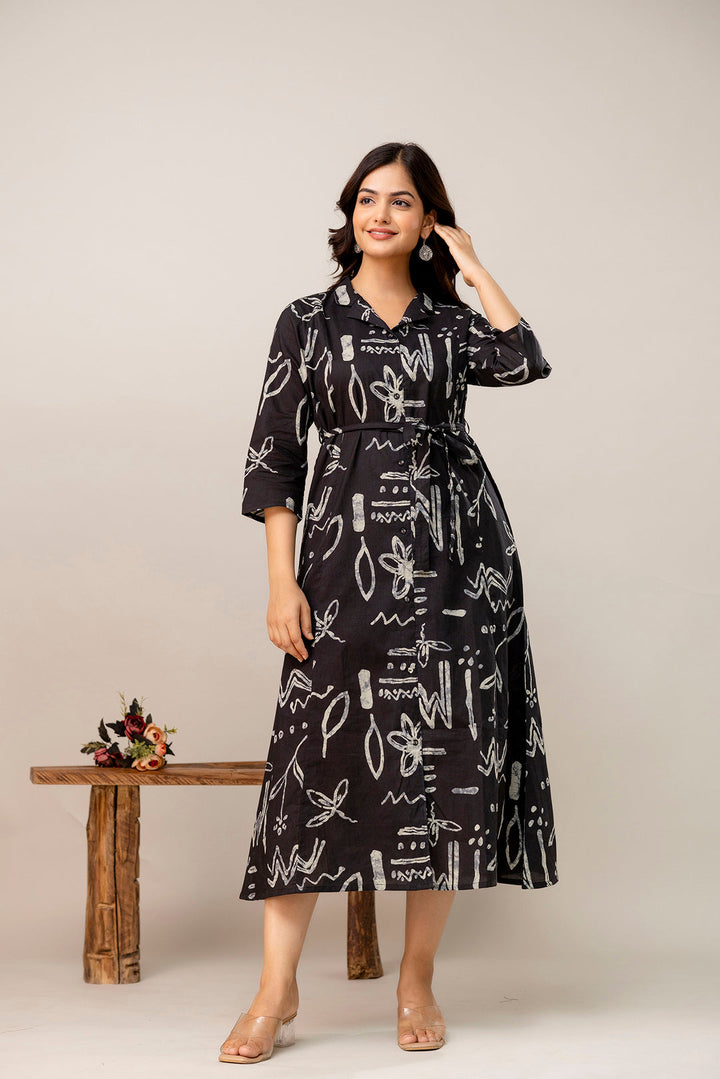 DRESS-Long Pure Cotton