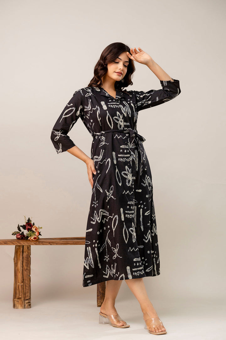 DRESS-Long Pure Cotton