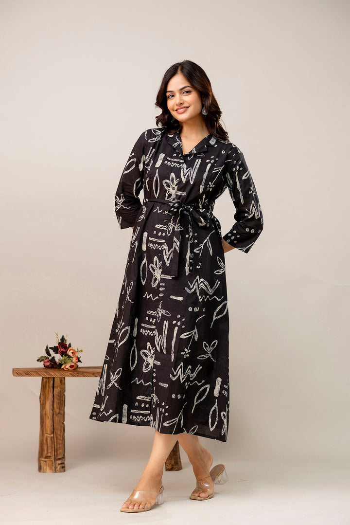 DRESS-Long Pure Cotton