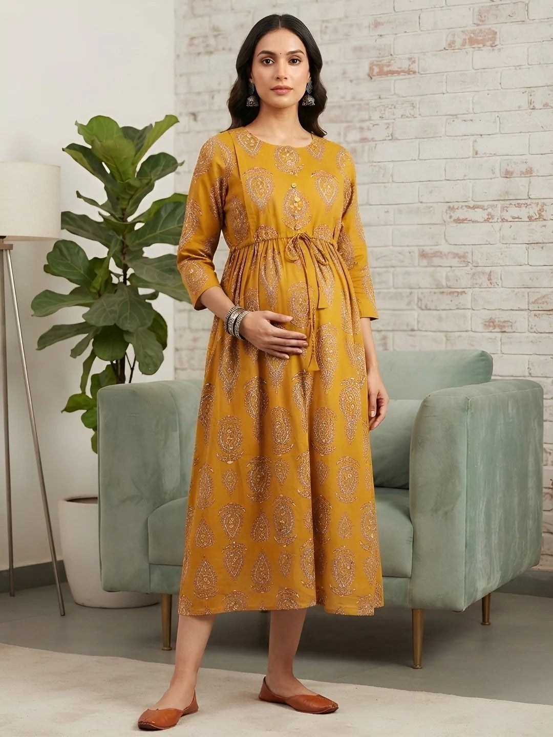 DRESS-Maternity Flared with Doori