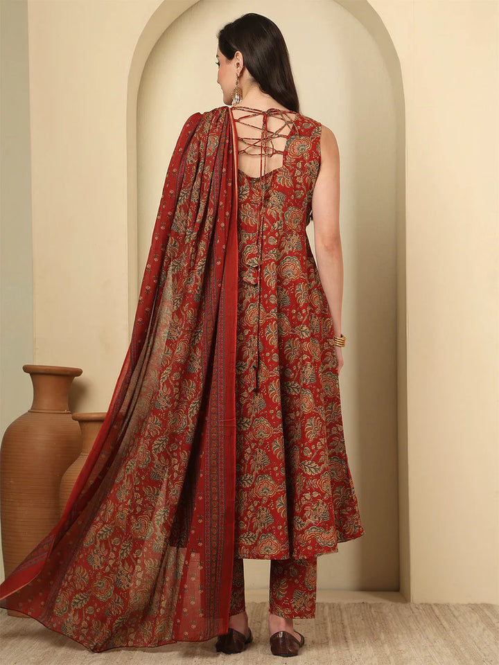 DUPATTA SET-Anarkali, Printed