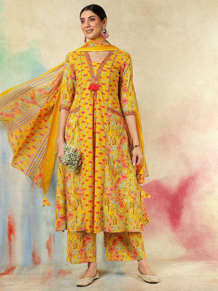 DUPATTA SET-A Line Pure Cotton