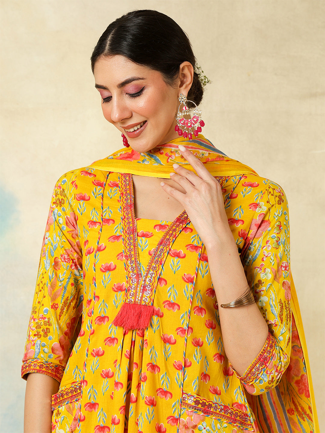 DUPATTA SET-A Line Pure Cotton