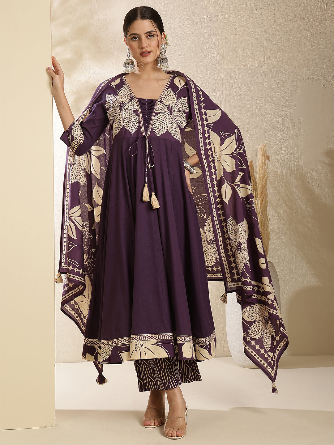 DUPATTA SETS-A Line Cotton