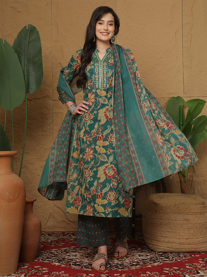 DUPATTA SETS-Straight Pure Cotton