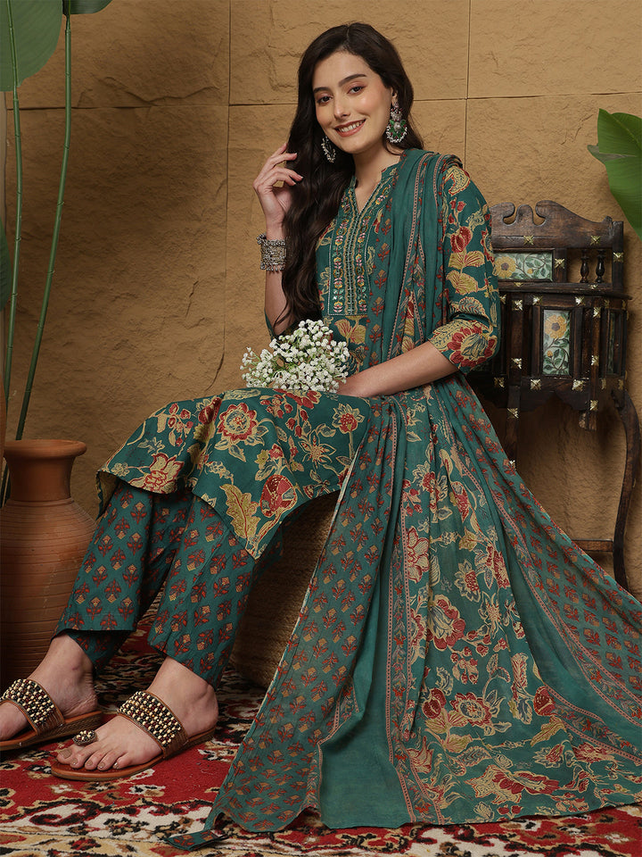 DUPATTA SETS-Straight Pure Cotton