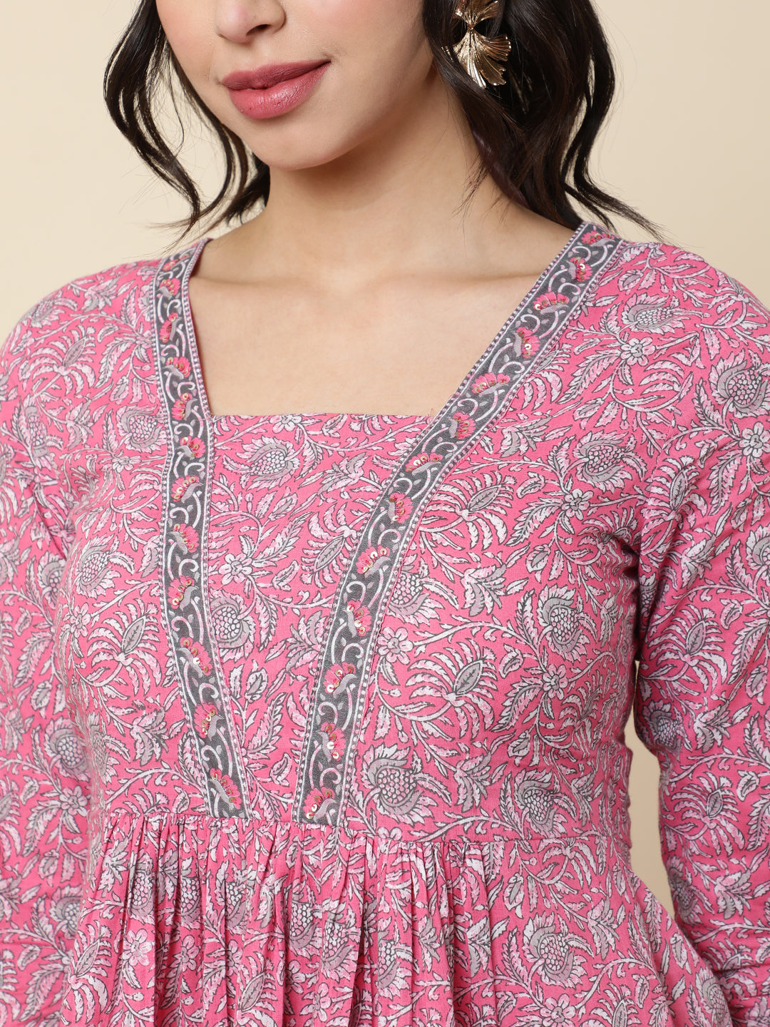 TOP - PINK, COTTON SHORT LENGTH