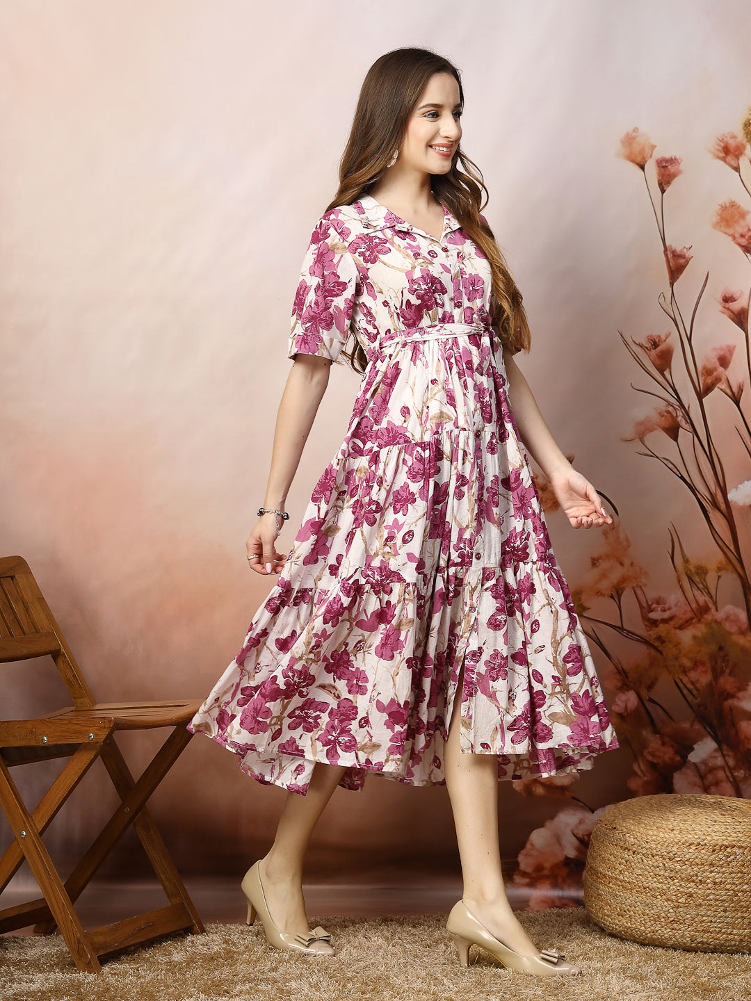 DRESS-Long Pure Cotton