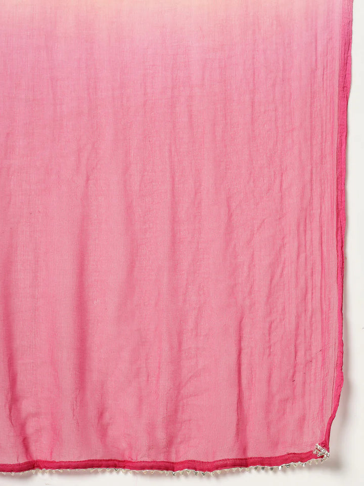 DUPATTA SET-Woven Design & Embroidered Cotton Blend