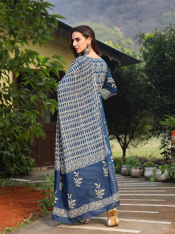 DUPATTA SETS-Flared Pure Cotton