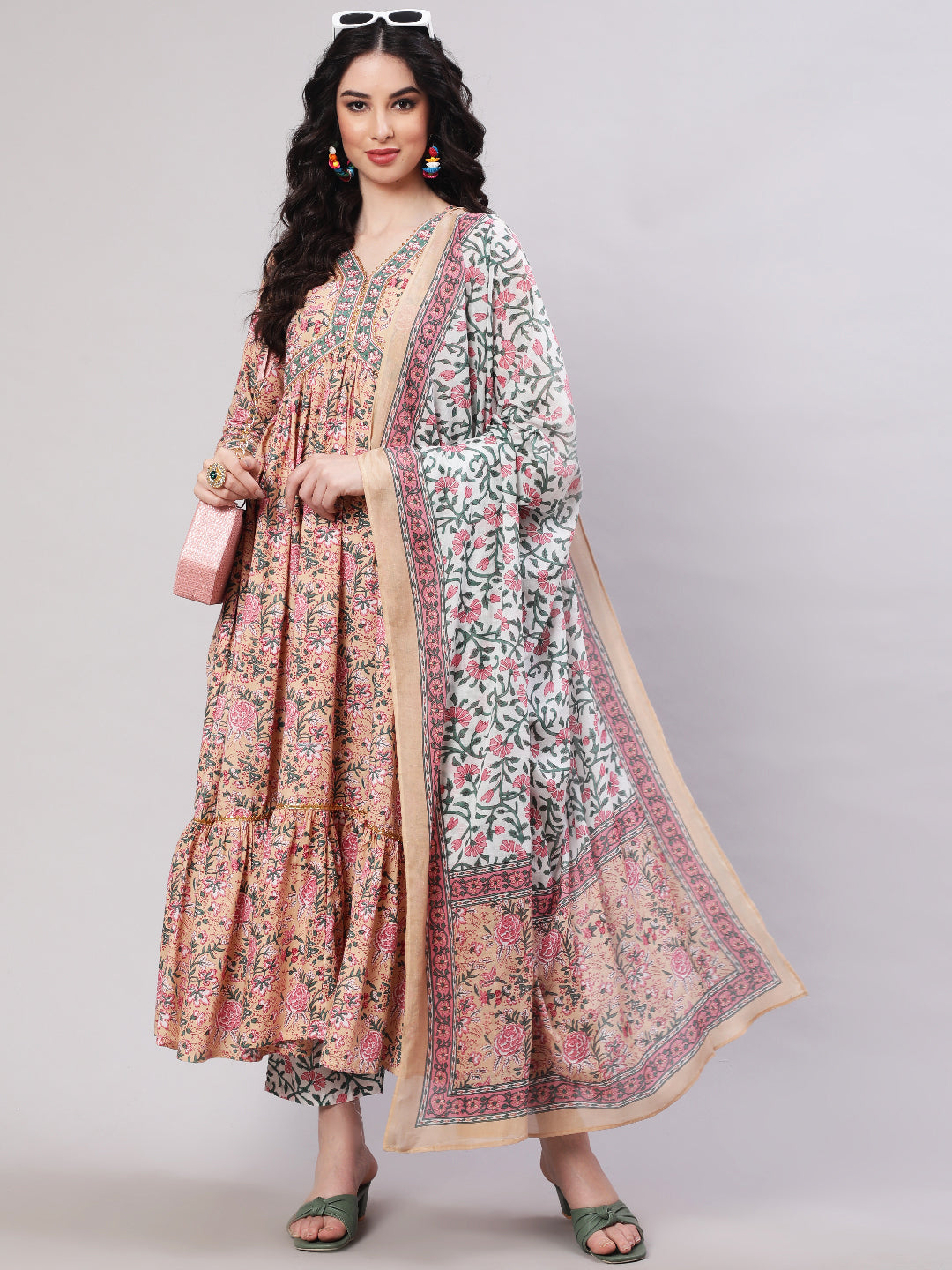 DUPATTA SETS-A Line Pure Cotton