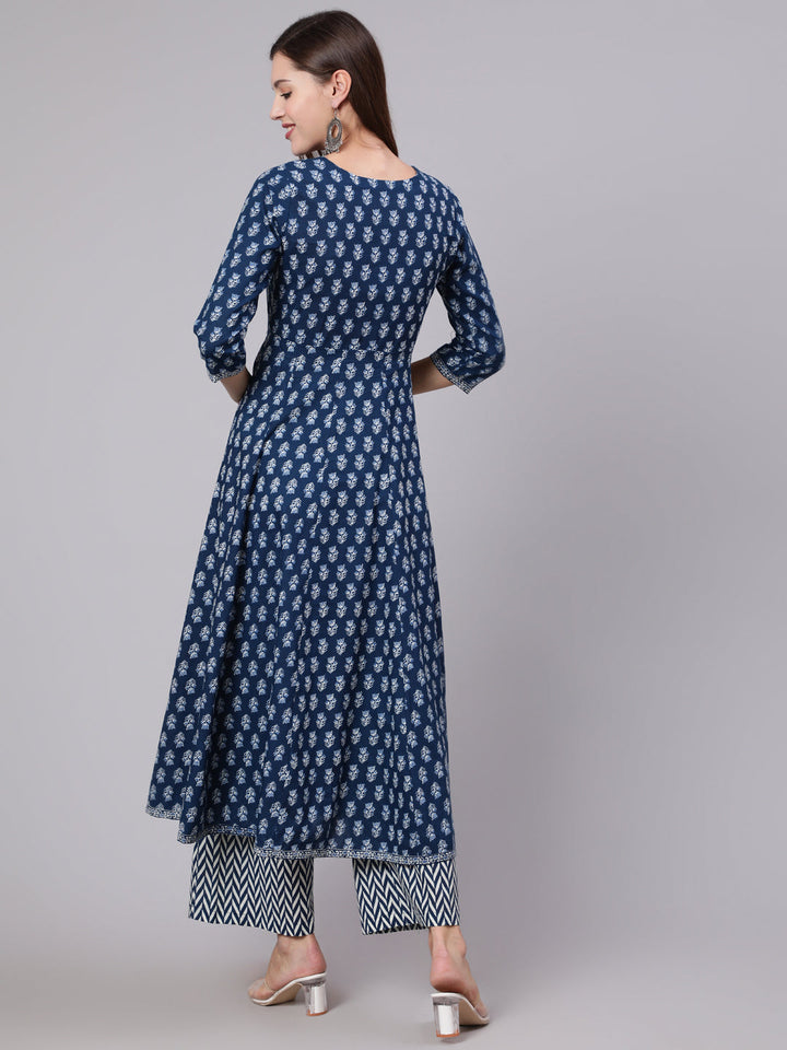 DUPATTA SET - Cotton Blue printed Dupatta Set