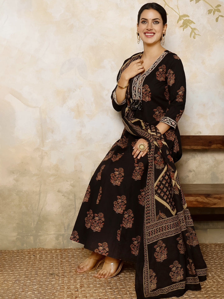 DUPATTA SET-Cotton Calf Length