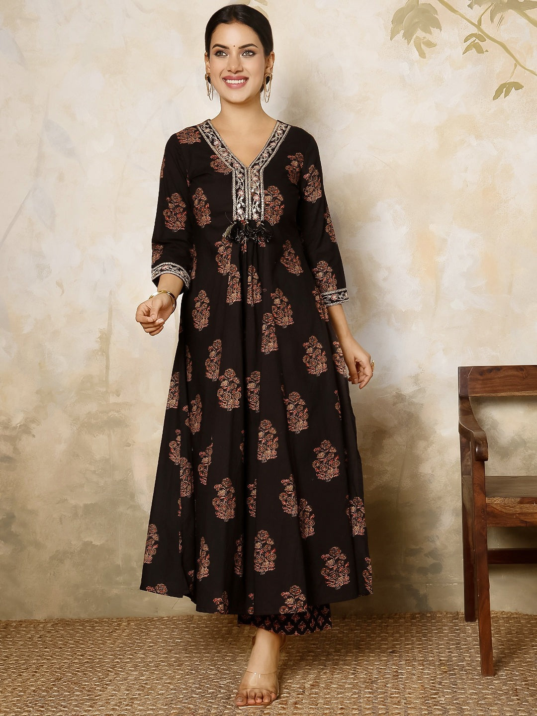 DUPATTA SET-Cotton Calf Length