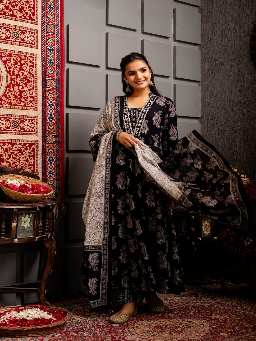 DUPATTA SETS-A Line Cotton