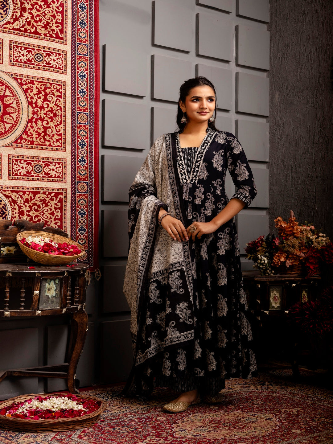 DUPATTA SETS-A Line Cotton