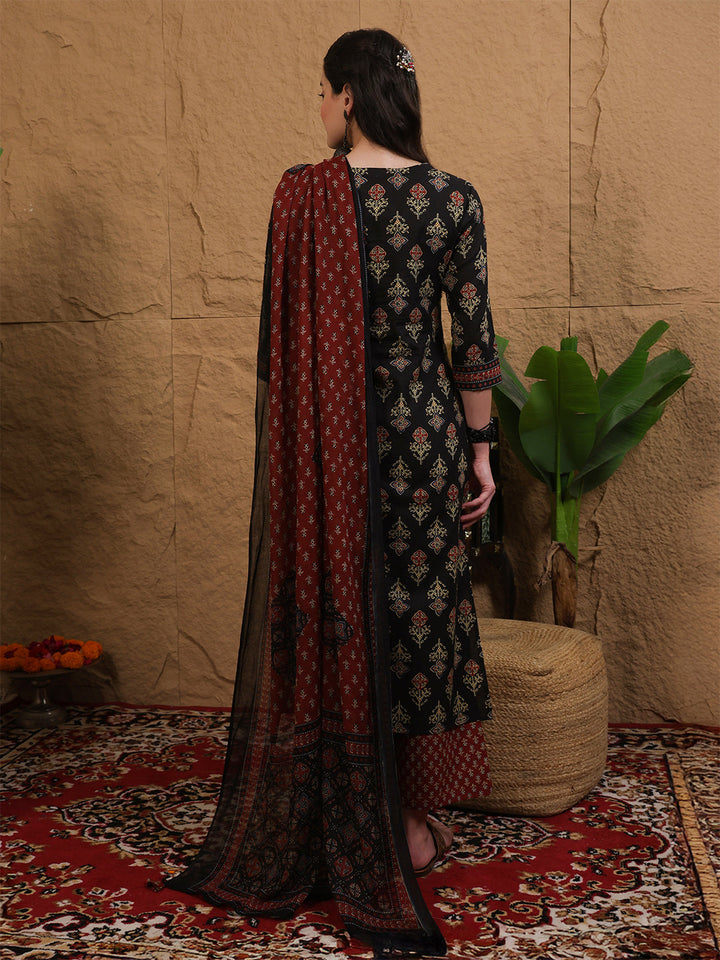 DUPATTA SETS-Straight Cotton