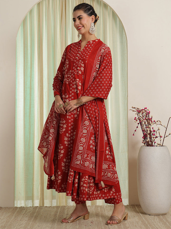 DUPATTA SETS - Flared Pure Cotton