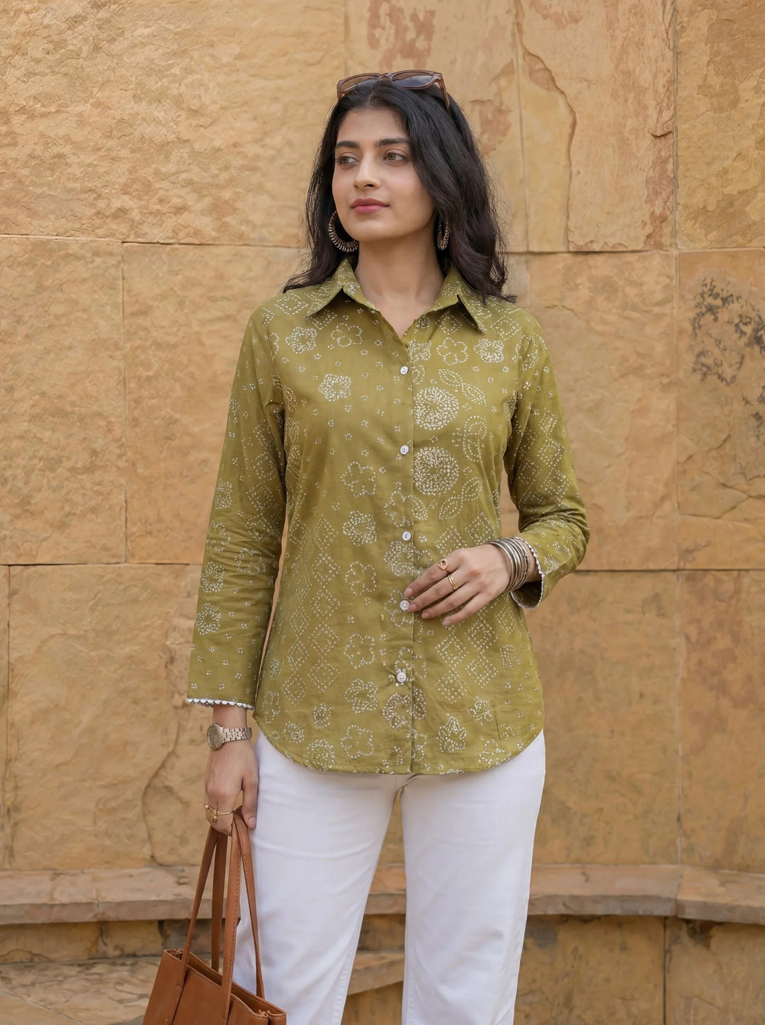 TOP-Bhandhej Cotton Shirt
