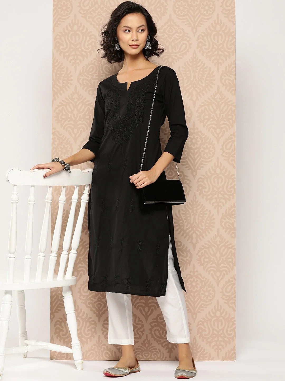 KURTA-Chikankari Cotton