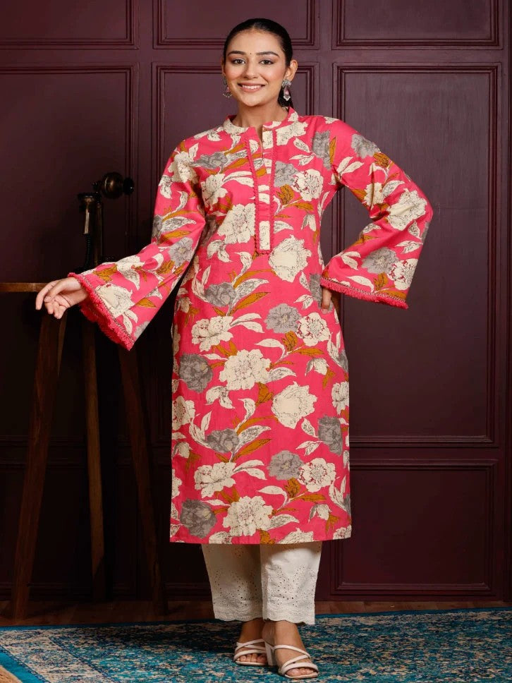 KURTA-Straight Cotton Printed