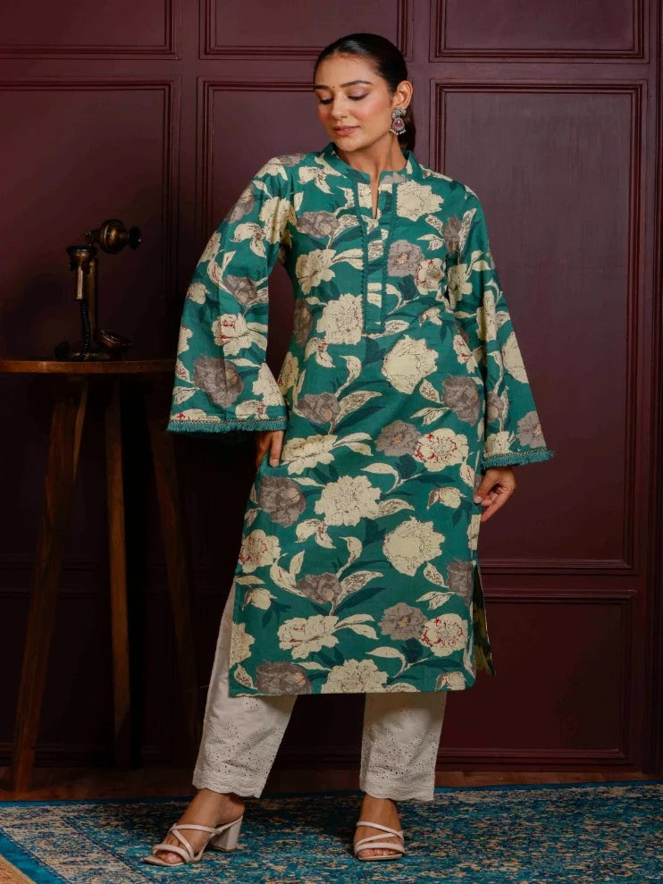 KURTA-Straight Cotton Printed