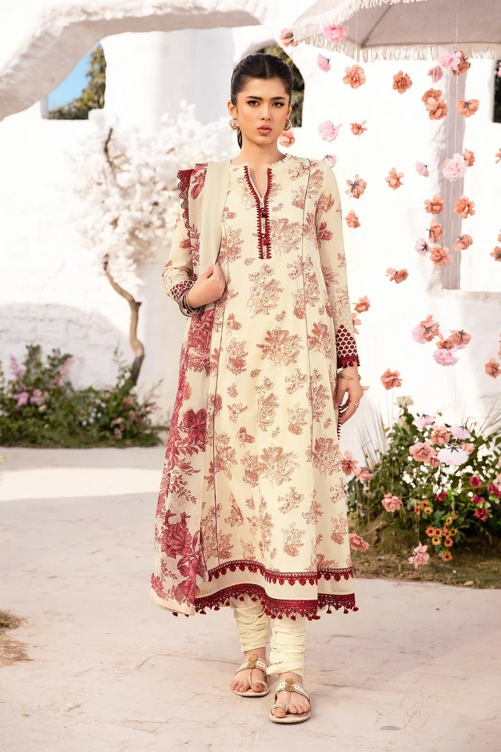 UNSTITCHED-08A,3 Pc Unstitched Embroidered Lawn Suit