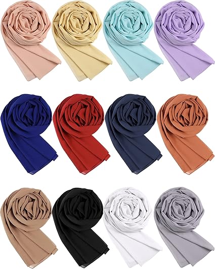 SCARF CHIFFON SOLID-002