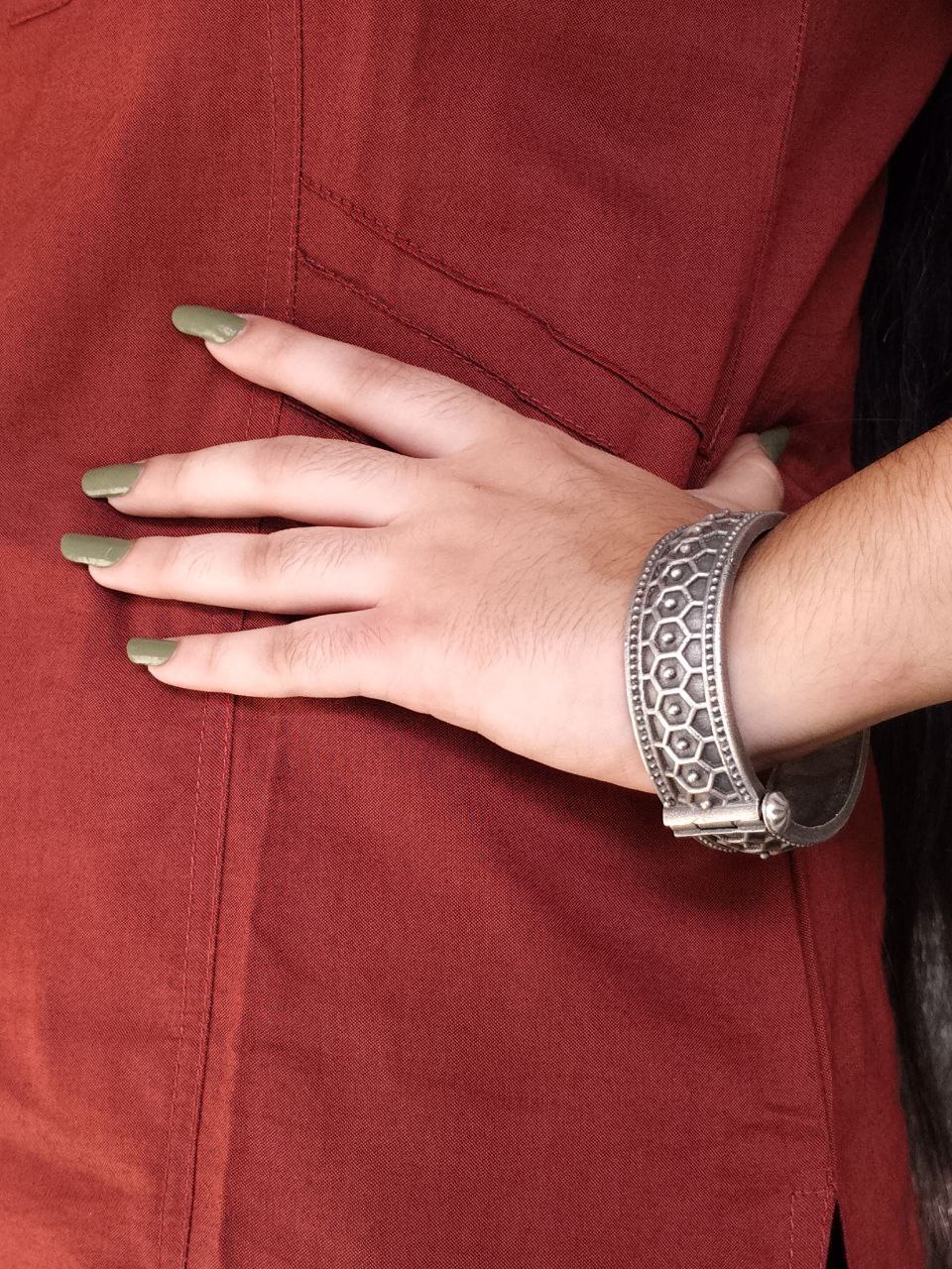 BRACELET-Brass01 Oxidized Kada