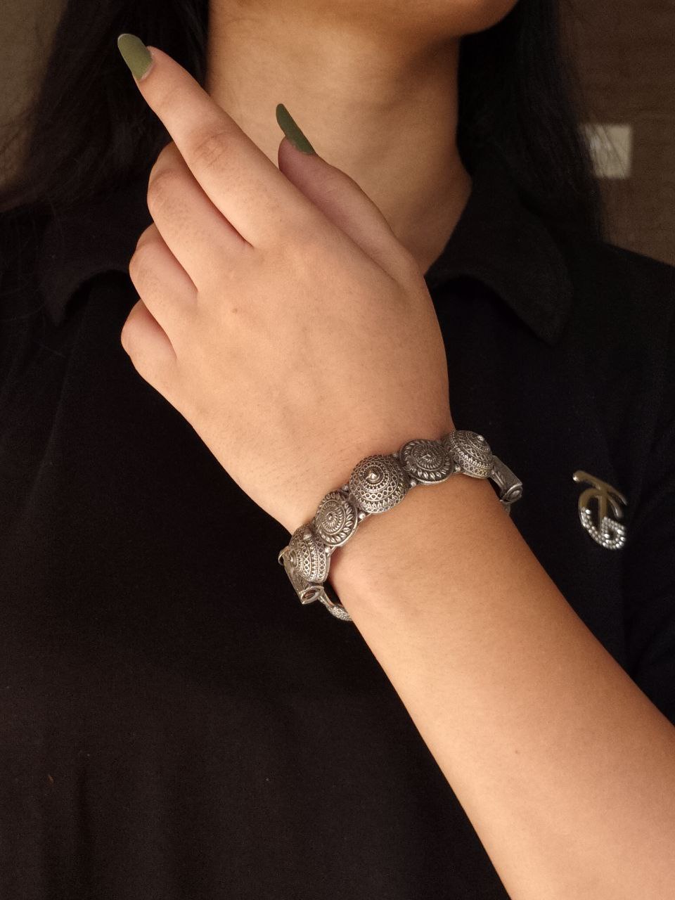 BRACELET-Brass01 Oxidized Kada