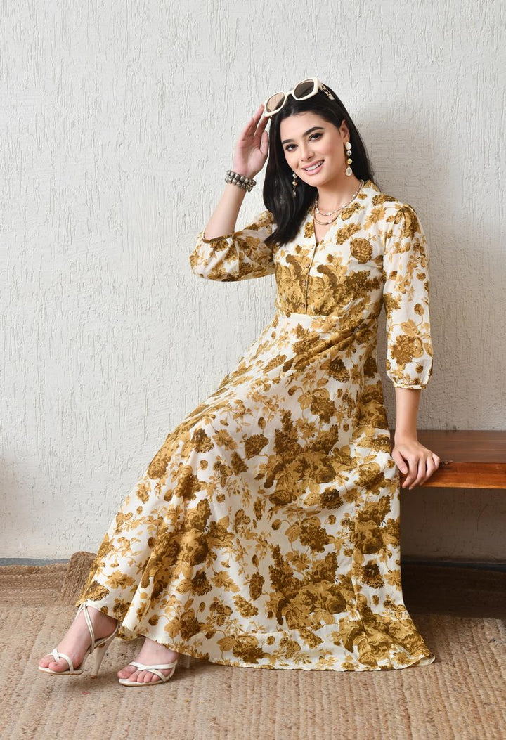 DRESS-Yellow Cotton