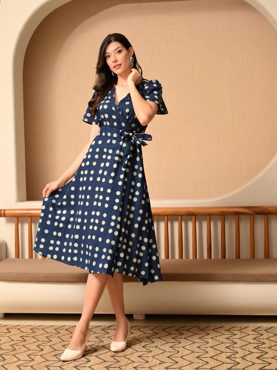 DRESS-Blue Cotton