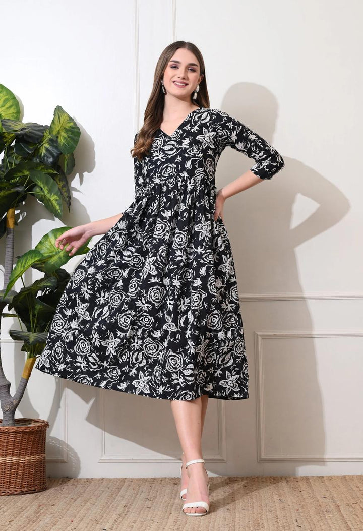 DRESS-Black Cotton