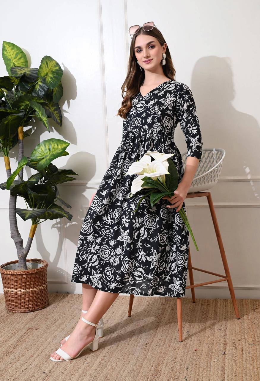 DRESS-Black Cotton