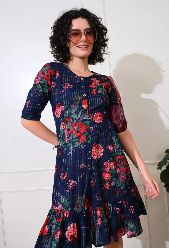 DRESS-Blue Cotton Short