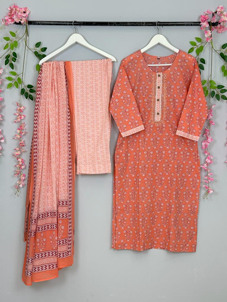 DUPATTA SET - Peach color Dupatta set