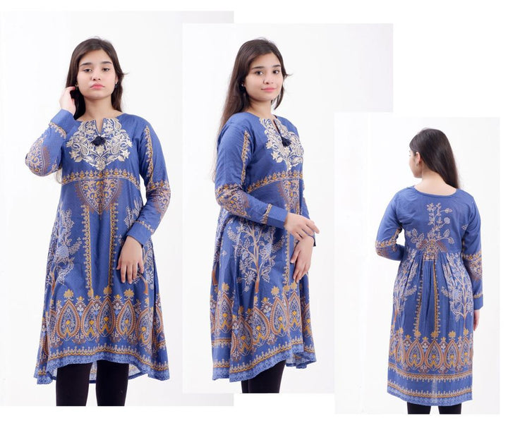 KURTA - Blue embroidered Kurta