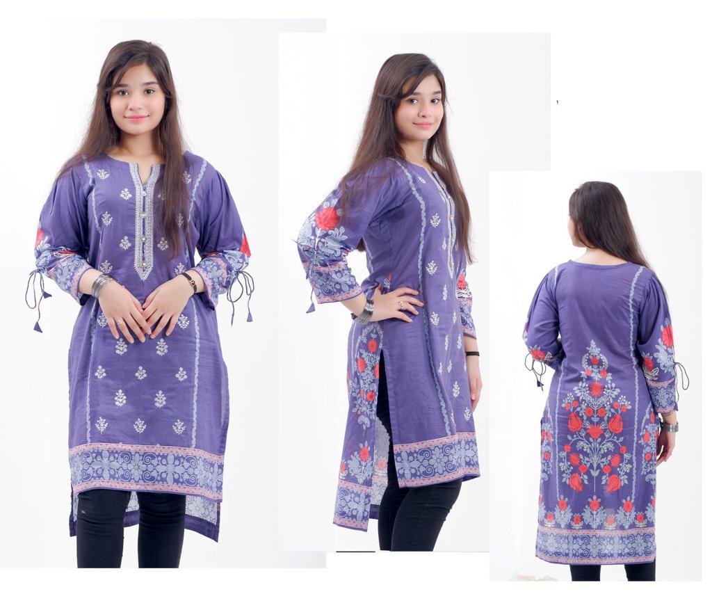 KURTA - Blue embroidered Kurta