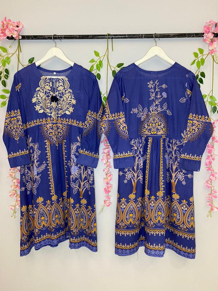 KURTA - Blue embroidered Kurta