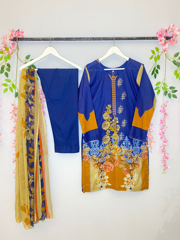 DUPATTA SET - Royal blue dupatta set