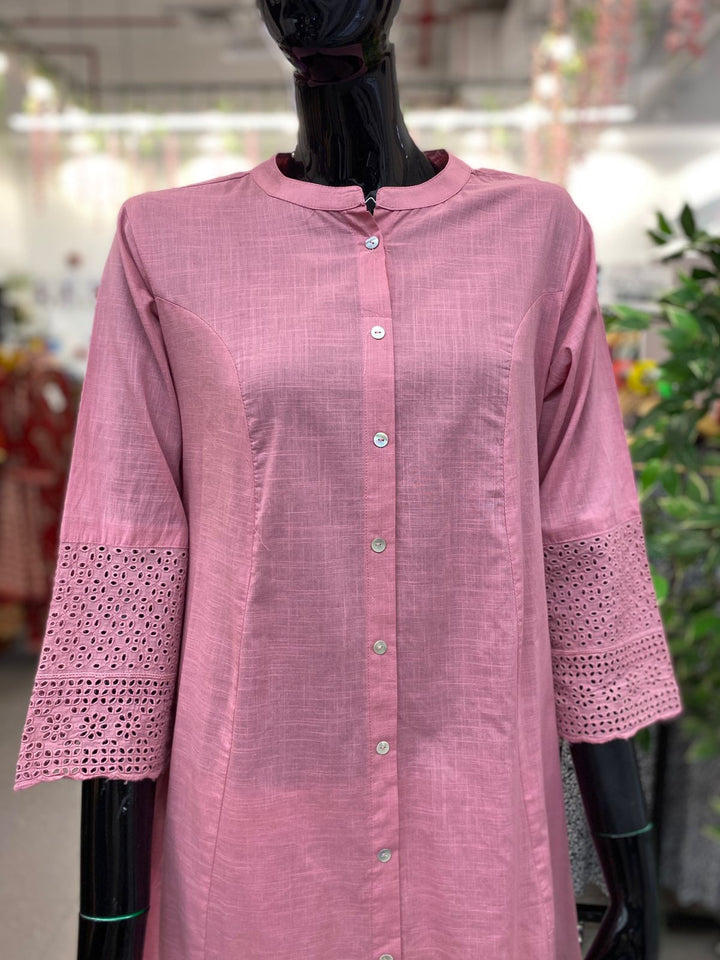 KURTA PANT-PINK, COTTON