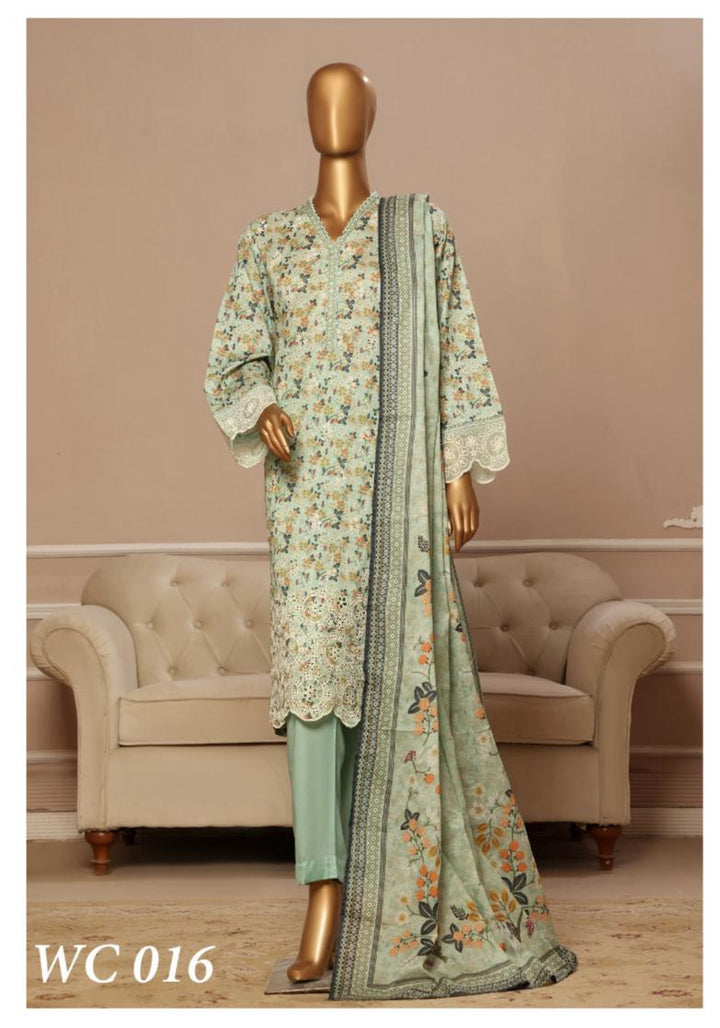 DUPATTA SET GREEN LAWN COTTON