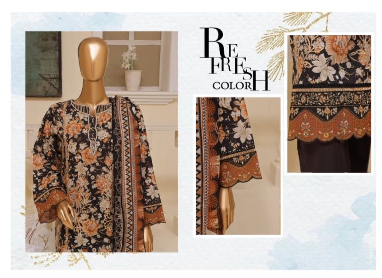 DUPATTA SET BLACK BROWN
