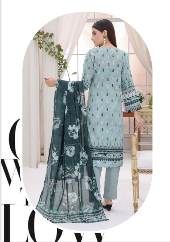 DUPATTA SET BLUE - BANA DORIA